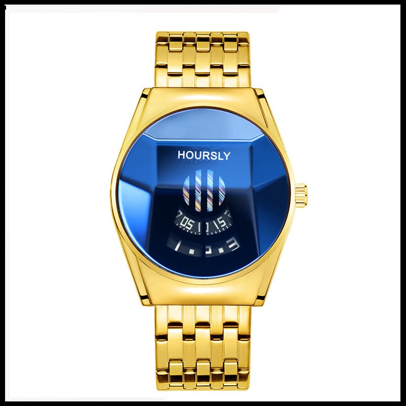 Relógio Masculino de Luxo Dourado