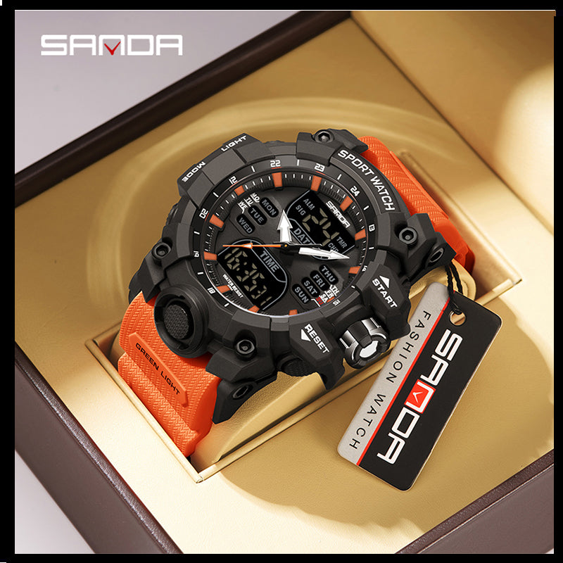 SANDA Luxo G – Relógio Masculino Eletrônico Esportivo