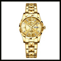relógio feminino original a prova d água luminoso luxo de Aço Inoxidável quartzo