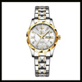 relógio feminino original a prova d água luminoso luxo de Aço Inoxidável quartzo