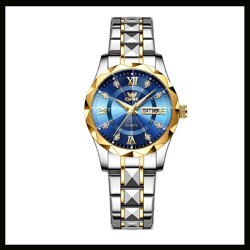 relógio feminino original a prova d água luminoso luxo de Aço Inoxidável quartzo