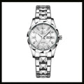 relógio feminino original a prova d água luminoso luxo de Aço Inoxidável quartzo