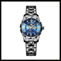 relógio feminino original a prova d água luminoso luxo de Aço Inoxidável quartzo