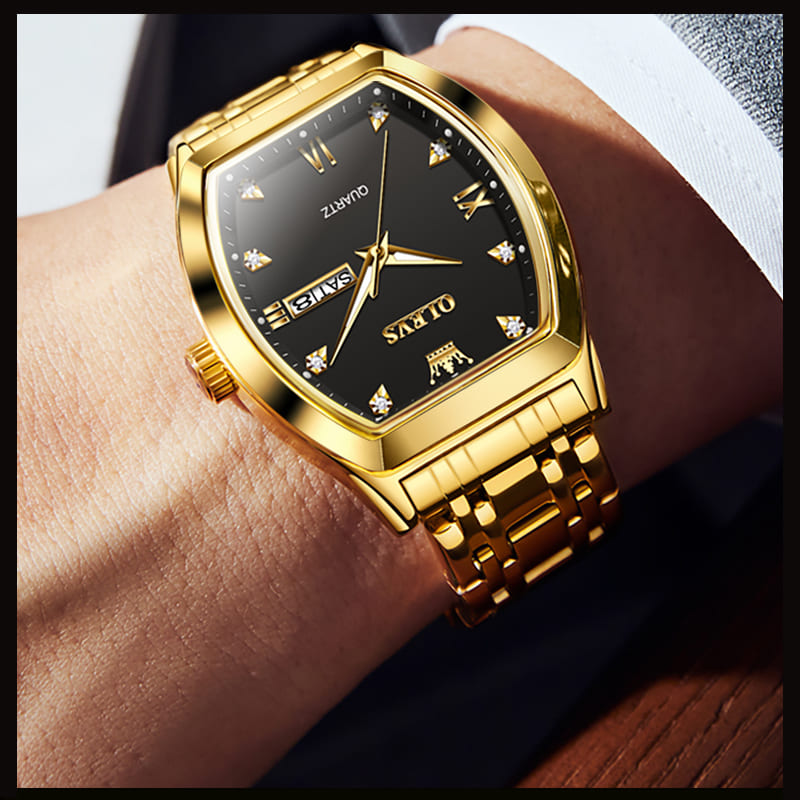 Relógio Masculino Original De Luxo Calendário Funcional Pulseira De Aço Inox