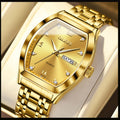 Relógio Masculino Original De Luxo Calendário Funcional Pulseira De Aço Inox