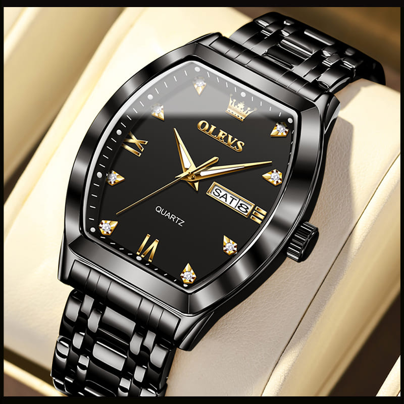 Relógio Masculino Original De Luxo Calendário Funcional Pulseira De Aço Inox