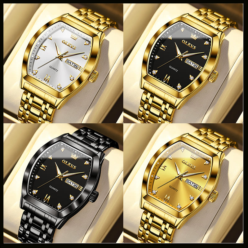 Relógio Masculino Original De Luxo Calendário Funcional Pulseira De Aço Inox