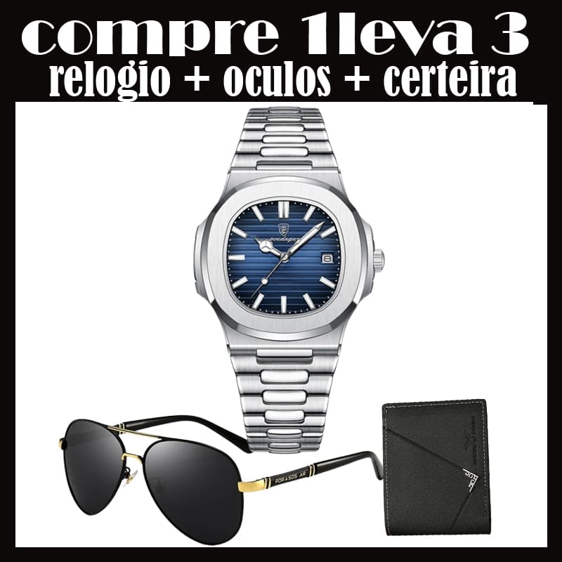 RELÓGIO MASCULINO LUXURY  ( compre 1 leva 3)