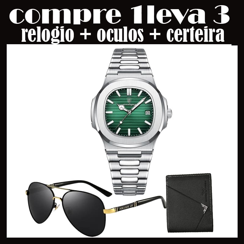RELÓGIO MASCULINO LUXURY  ( compre 1 leva 3)
