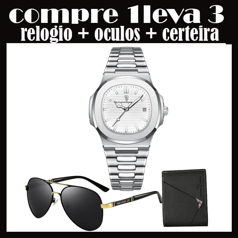 RELÓGIO MASCULINO LUXURY  ( compre 1 leva 3)