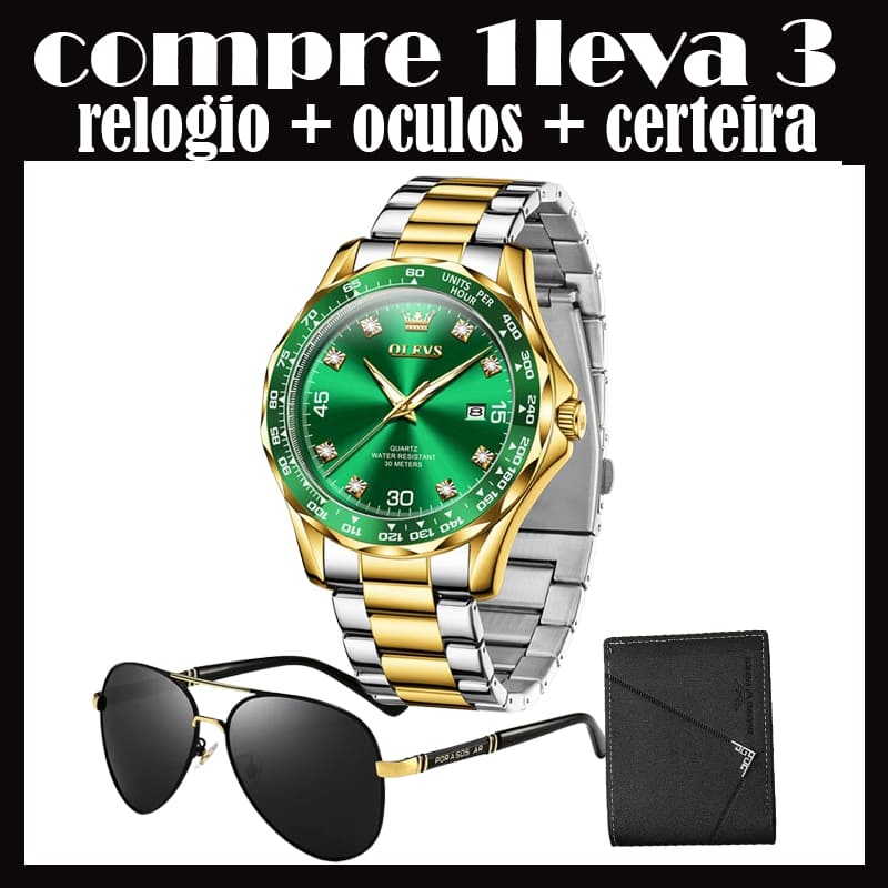 Relógio Masculinos Luxo (compre 1 leva 3)