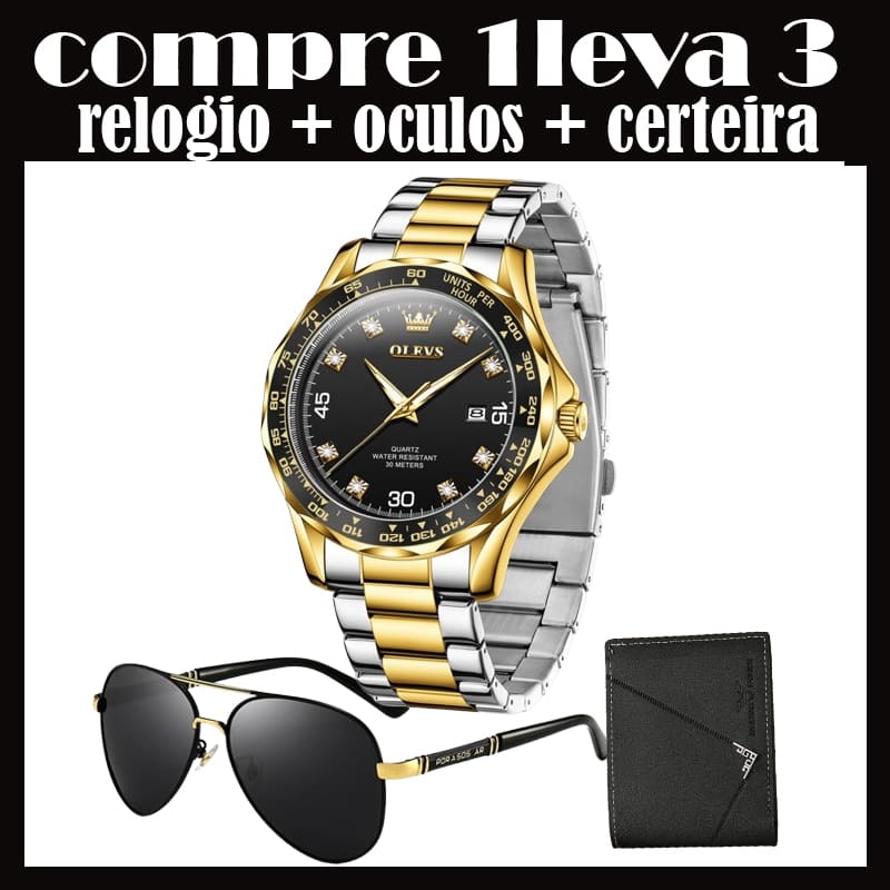 Relógio Masculinos Luxo (compre 1 leva 3)