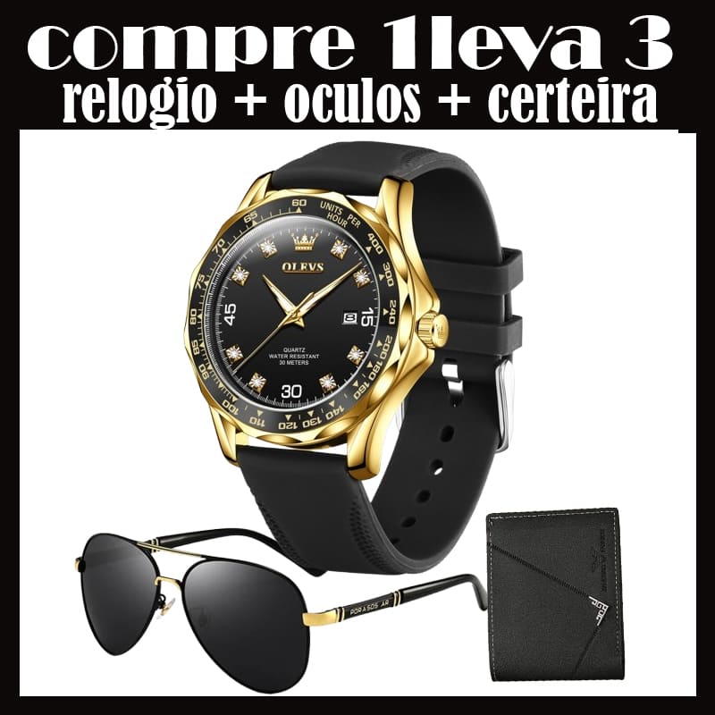Relógio Masculinos Luxo (compre 1 leva 3)