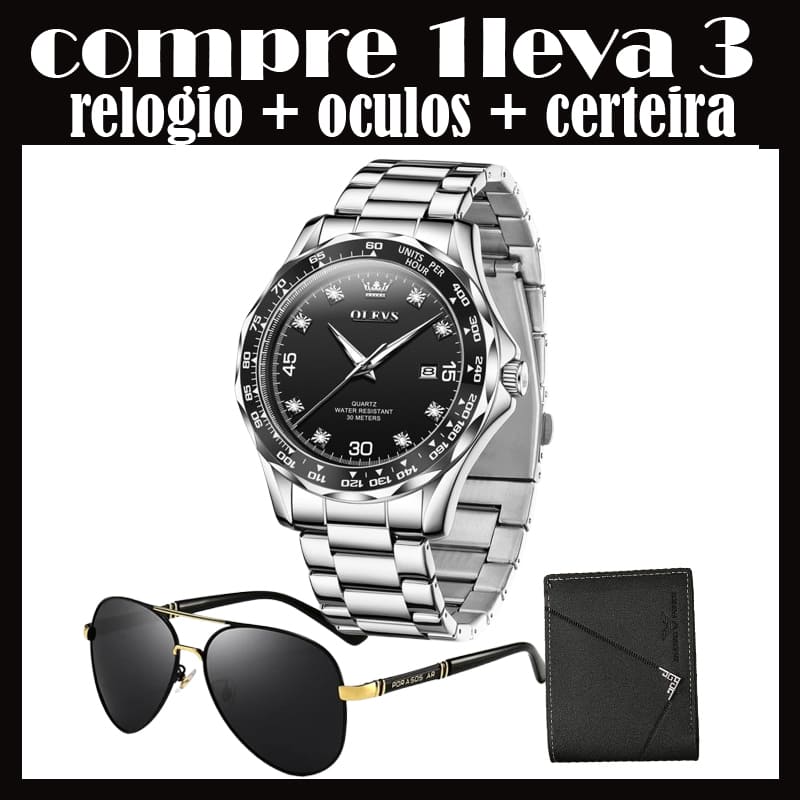 Relógio Masculinos Luxo (compre 1 leva 3)