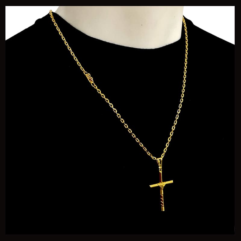 Cordão Masculino Cadeado - CRUZ MINIMALISTA