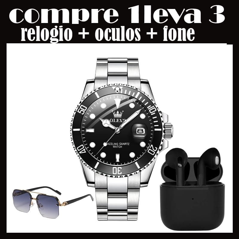 relogio luxo automatico masculino original ( compre 3 leva 1)
