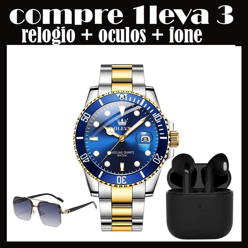 relogio luxo automatico masculino original ( compre 3 leva 1)