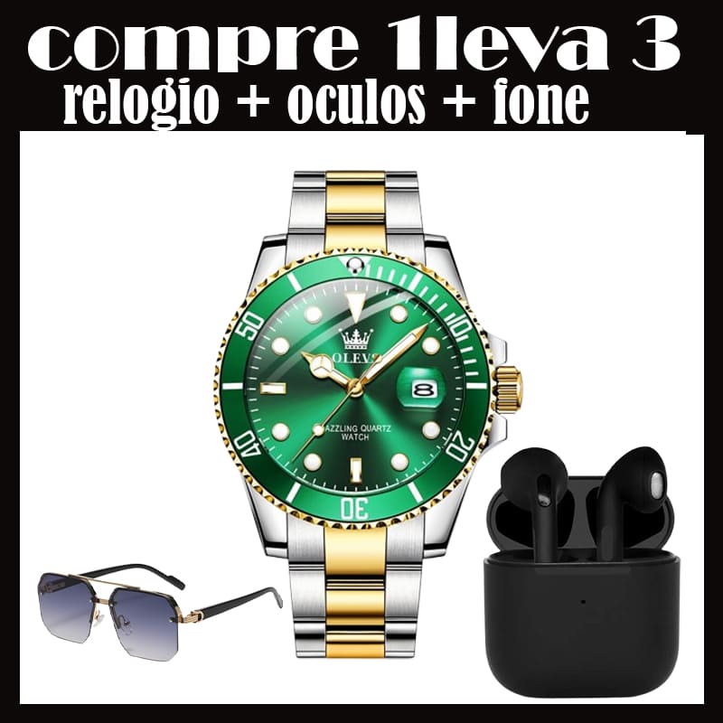 relogio luxo automatico masculino original ( compre 3 leva 1)