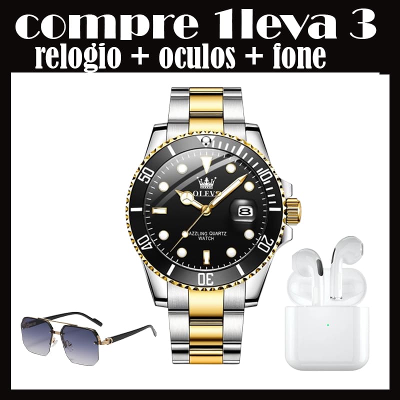 relogio luxo automatico masculino original ( compre 3 leva 1)