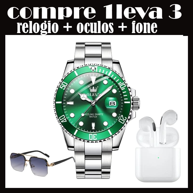 relogio luxo automatico masculino original ( compre 3 leva 1)