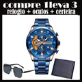 Relógios masculinos Moda de luxo Design exclusivo ( compre 3 leva 1)