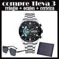 Relógios masculinos Moda de luxo Design exclusivo ( compre 3 leva 1)
