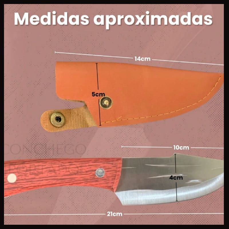 Faca de Churrasco Artesanal Personalizada – Afiada, em Aço Inox