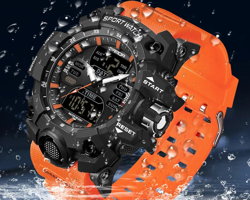 SANDA Luxo G – Relógio Masculino Eletrônico Esportivo