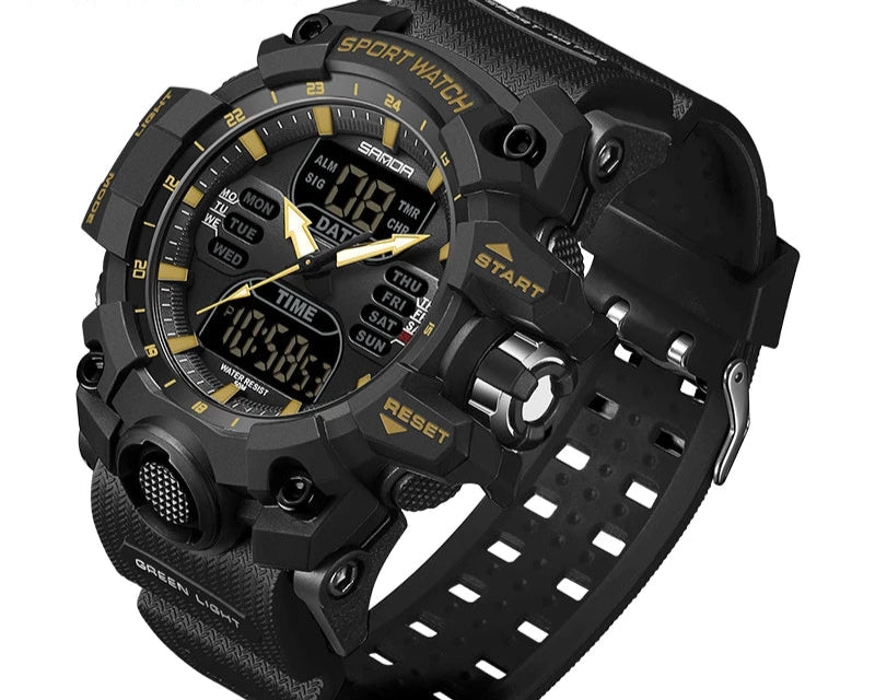 SANDA Luxo G – Relógio Masculino Eletrônico Esportivo