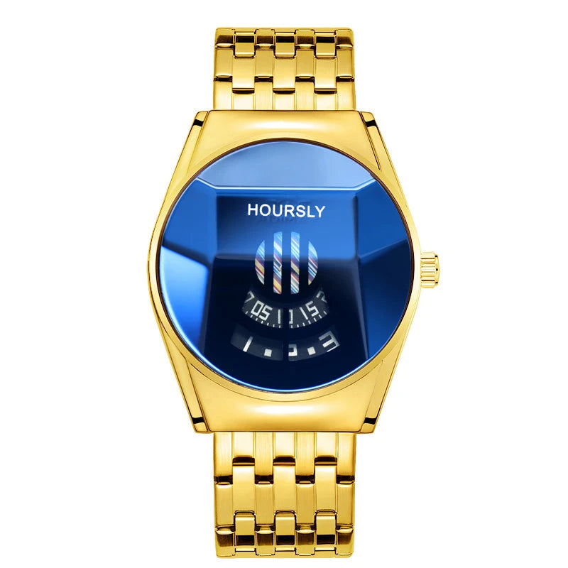 Relógio Masculino de Luxo Dourado