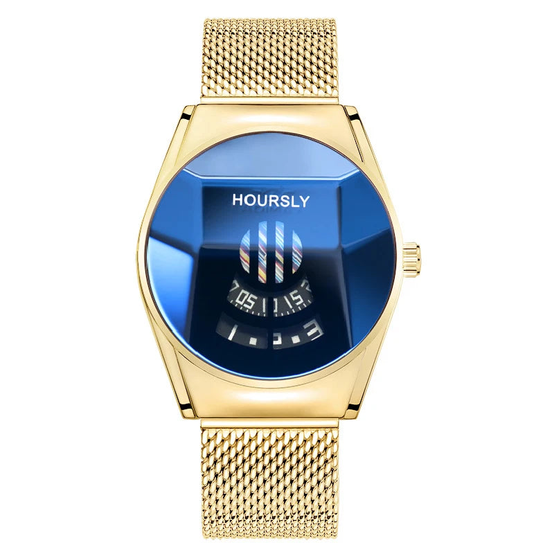 Relógio Masculino de Luxo Dourado