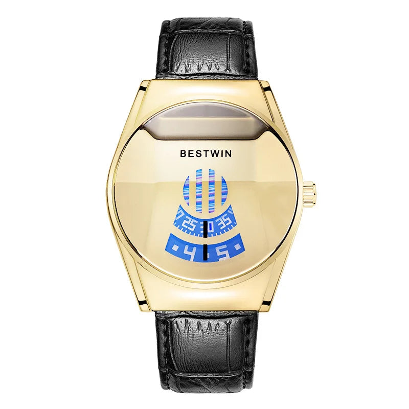 Relógio Masculino de Luxo Dourado