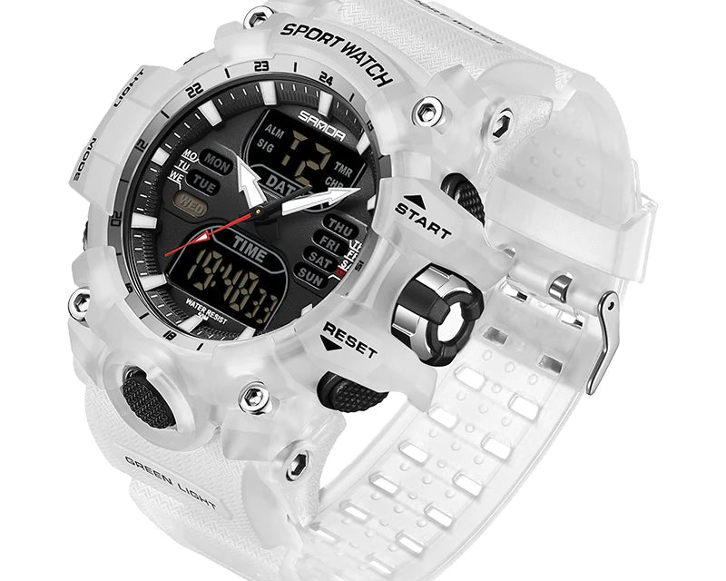 SANDA Luxo G – Relógio Masculino Eletrônico Esportivo
