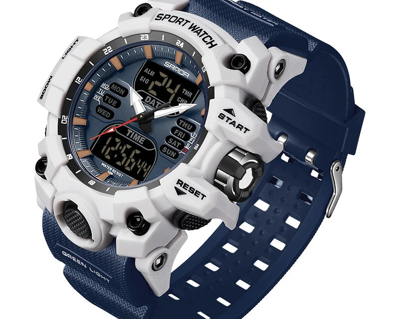 SANDA Luxo G – Relógio Masculino Eletrônico Esportivo