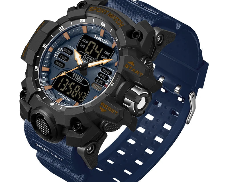 SANDA Luxo G – Relógio Masculino Eletrônico Esportivo