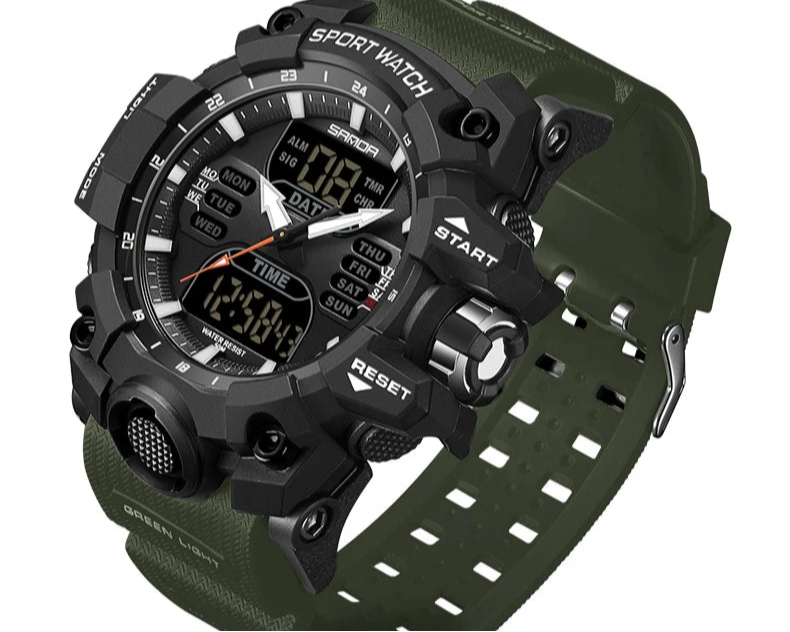 SANDA Luxo G – Relógio Masculino Eletrônico Esportivo