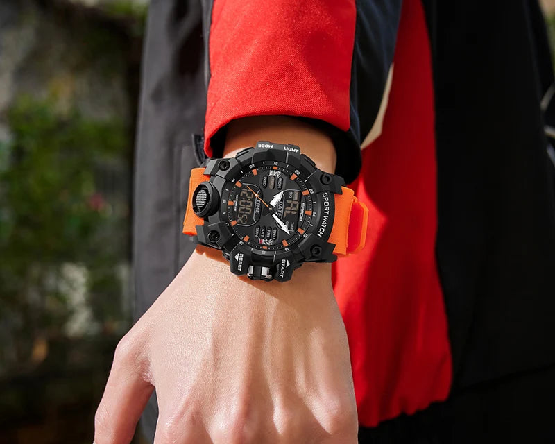 SANDA Luxo G – Relógio Masculino Eletrônico Esportivo