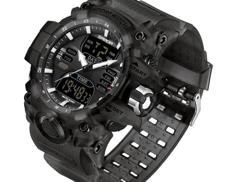 SANDA Luxo G – Relógio Masculino Eletrônico Esportivo