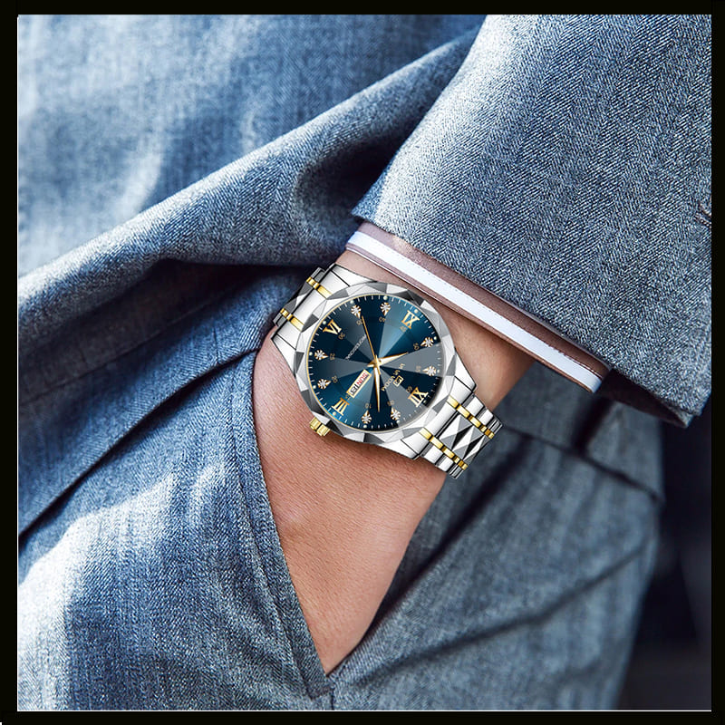 Relógio Masculino Water Diamond Luxo