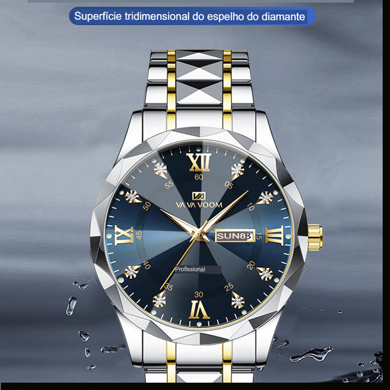 Relógio Masculino Water Diamond Luxo