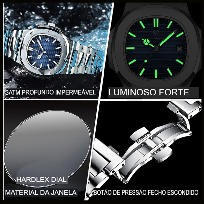 RELÓGIO MASCULINO LUXURY  ( compre 1 leva 3)