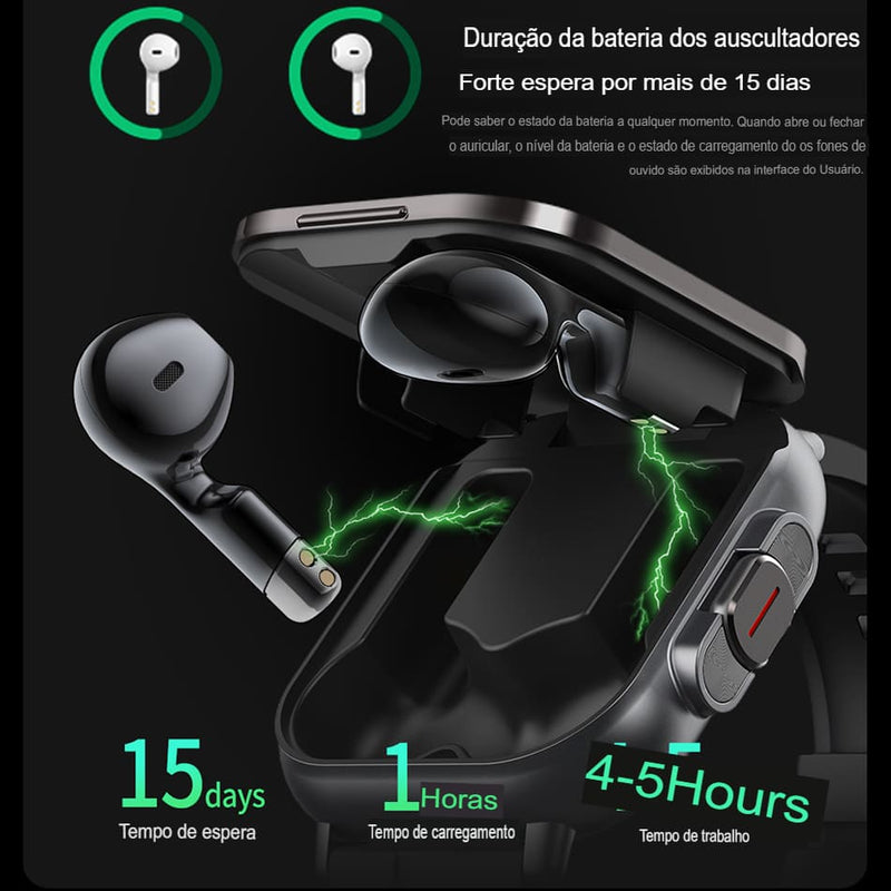 Smartwatch com Fone de Ouvido Embutido