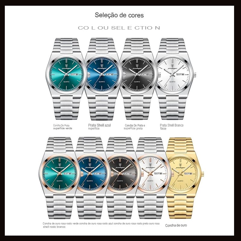 Relógio Masculino Ultra- Quartzo  – Elegância que Brilha com Precisão